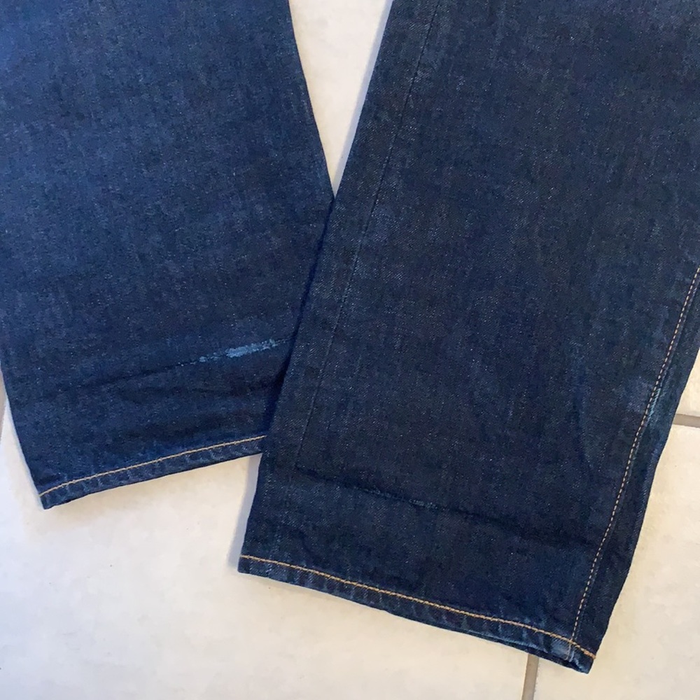 White Oak Cone Mills Levi’s 505 selvedge indigo denim jeans USA 34x34 2004 - Picture 3 of 9